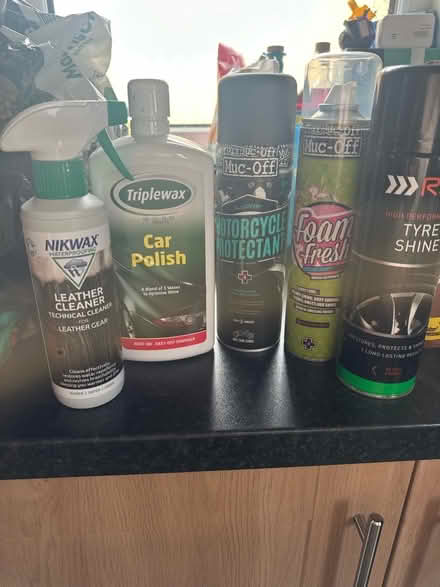Photo of free Various motorcycle protection and cleaners (Skipton BD23) #1
