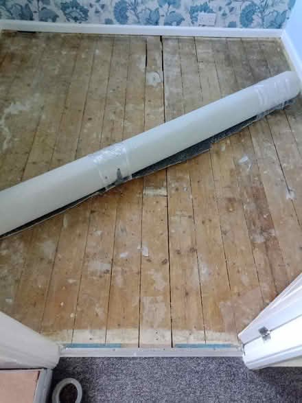 Photo of free Roll of used grey carpet 245cm x 245cm (Childwall L25) #1