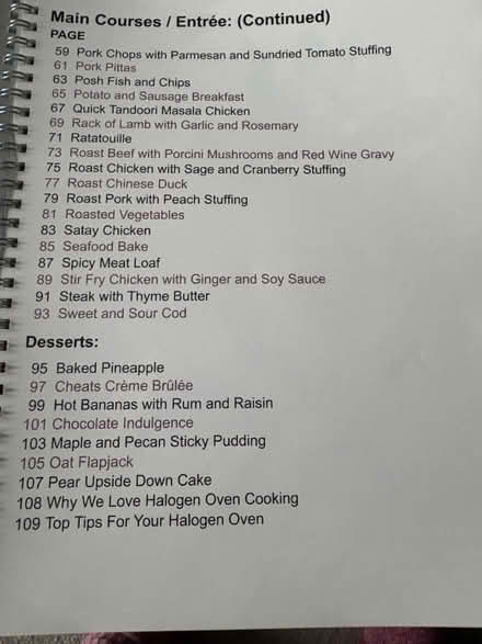 Photo of free Halogen cooking book (Belle Vale L25) #3