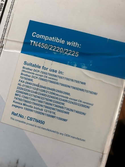 Photo of free Brother printer laser toner (Downtown Sunnyvale) #2