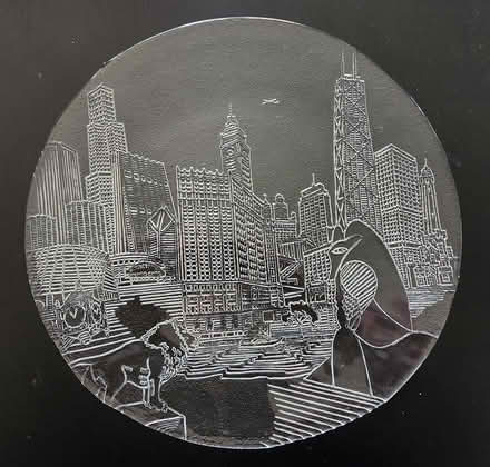 Photo of free Chicago skyline glass dish (Rockville) #1
