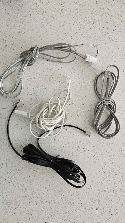 Photo of free 4 x Telephone cables, various lengths (Townsend AL3) #1