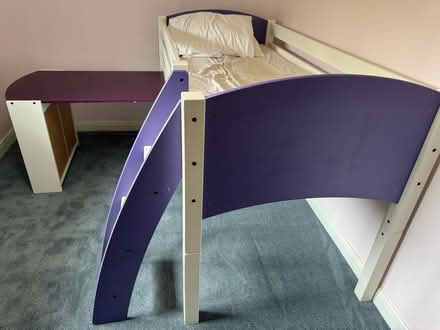 Photo of free White and purple cabin bed (Barnacre PR3) #2