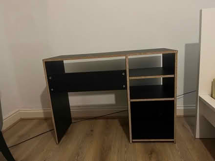 Photo of free Black wooden desk with cabinet (New Cross SE14) #3
