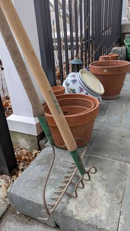 Photo of free Garden tools, pots & seed spreader (New paltz, ny, south of town) #1