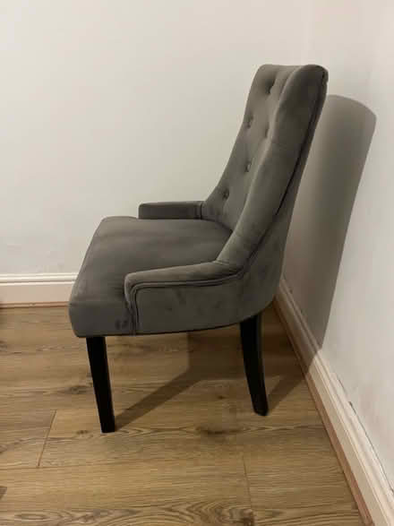 Photo of free Grey upholstered lounger chair (New Cross SE14) #2