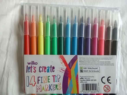 Photo of free Pack of 14 fine tip markers - a bit old now but hardly used (Westbury Fields BS9) #2