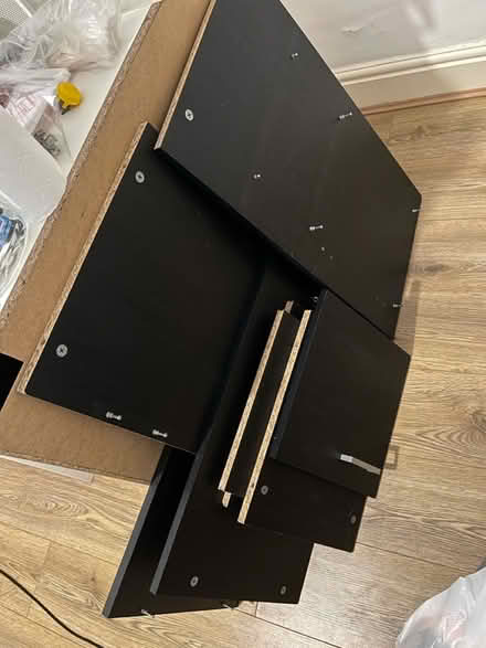 Photo of free Black wooden desk with cabinet (New Cross SE14) #4