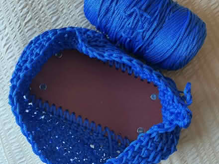 Photo of free Crochet bag project half complete with cord craft crochet (BT10) #3