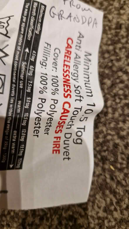 Photo of free King size winter duvet (Stone Cross BN23) #2