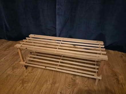 Photo of free Wooden 2-tier shoe rack (Penrith CA11) #1