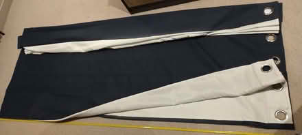 Photo of free Blue lined curtains (Highbrook Park BS34) #1