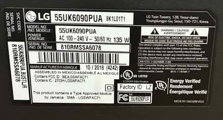 Photo of free 55 inch LG TV & remote (Lake Cook and Rte 41) #2