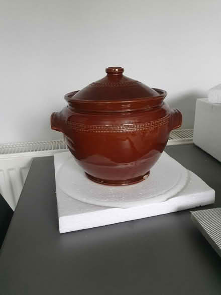 Photo of free Stoneware Casserole Dish with Lid (Old Town, HX7) #1
