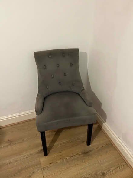 Photo of free Grey upholstered lounger chair (New Cross SE14) #1