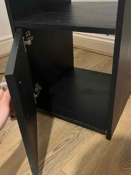Photo of free Black wooden desk with cabinet (New Cross SE14) #2