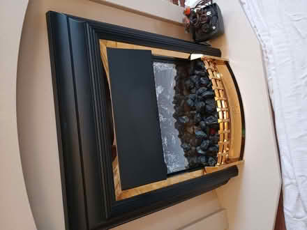 Photo of free Mahogany fire surround hearth and electric fire (Fallings Heath WS10) #3