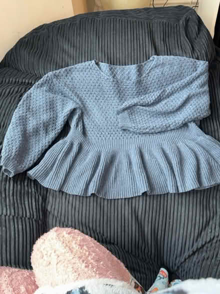 Photo of free Ladies Blue and Tan peplum blouse (Levenshulme M19) #4