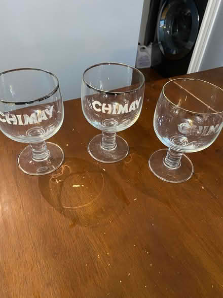 Photo of free 3 Chimay glasses (Lowell and highland) #1