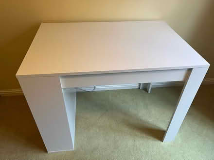 Photo of free White Desk with 1 draw and shelves (Adambrae, Livingston) #1