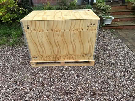 Photo of free Wooden packing crate on pallet (CH2 2HL) #3