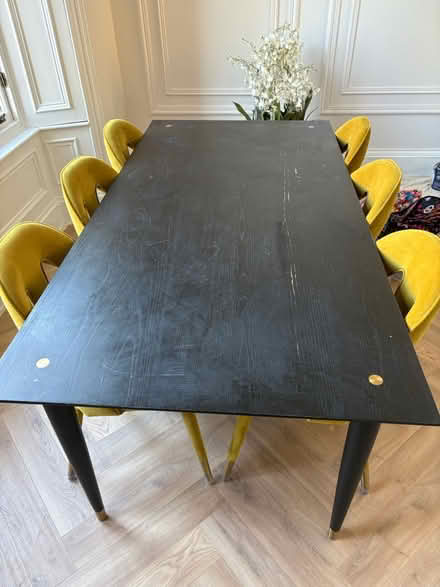 Photo of free Black wooden table (Glasgow West End) #1