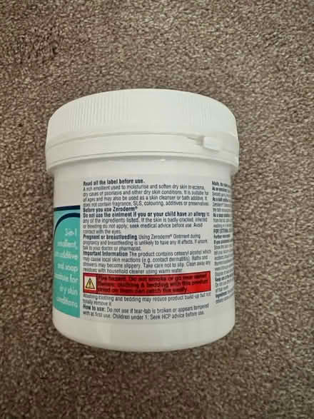 Photo of free Zeroderm cream/ ointment (Bowburn (DH6)) #2