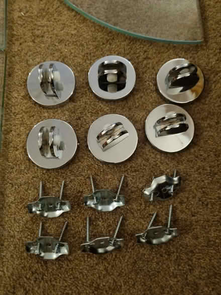 Photo of free Glass corner shelves - set of 3 (Banstead, Surrey) #3