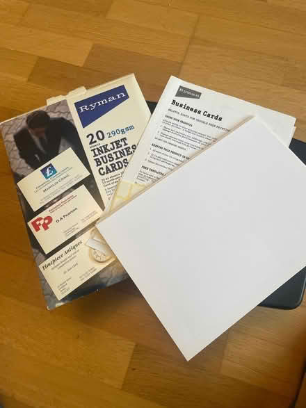 Photo of free Inject blank business cards (Potters bar EN6) #1