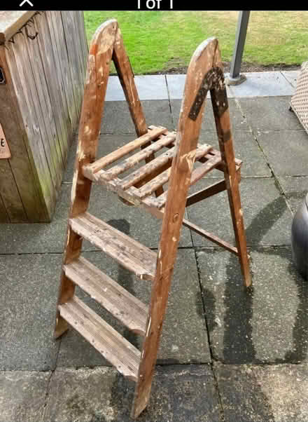 Photo of free Vintage wooden step ladder (Croxley Green WD3) #1