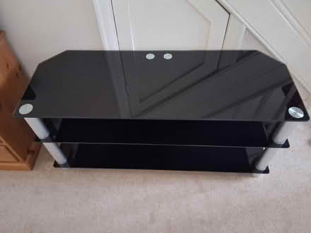 Photo of free Black glass shelves for TV/hi-fi or anything (Sale M33) #1