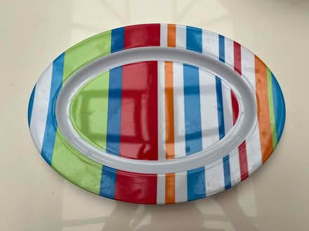 Photo of free Striped melamine tray (Cambridge GL2) #1