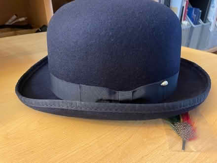 Photo of free Large Dark Blue Felt Bowler Hat (Cambridge CB4) #1
