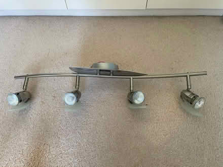 Photo of free Chrome ceiling light fitting for 4xGU10 bulbs (Enfield EN2) #1