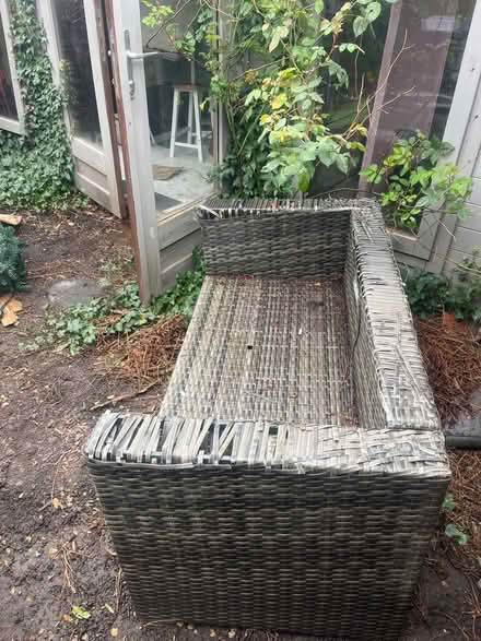 Photo of free 2 seater wicker chair (Walton on) #2