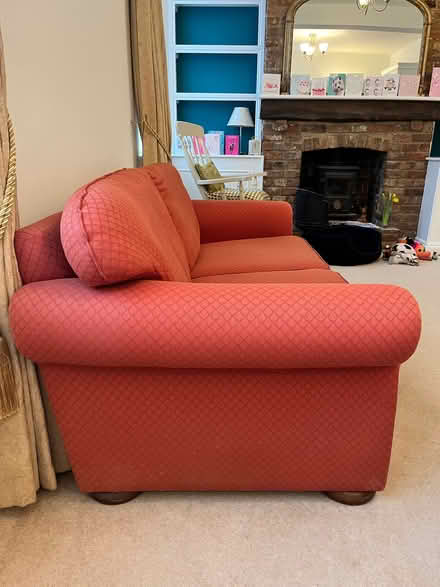 Photo of free Terracotta large 2seater sofa (Clophill MK45) #3