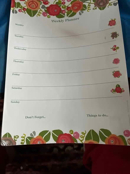 Photo of free Weekly planner pad (Newton Abbot) #1