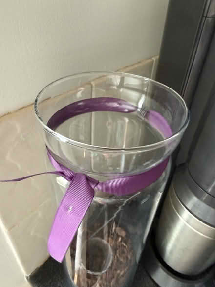 Photo of free Tall glass vase (Thrapston) #2