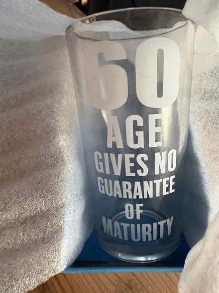 Photo of free “60” drinking glasses x 2 (Rubery B45) #1