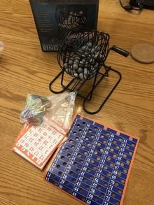 Photo of free bingo set with balls, cage, cards and markers [20886] #1