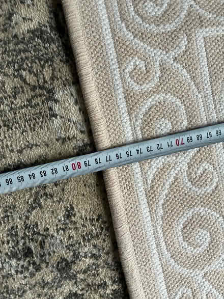 Photo of free Beige & White Patterned Rug / Mat (Reigate) #3