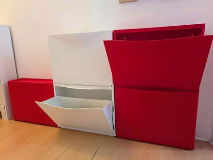 Photo of free IKEA plastic shoe storage (Acton) #1