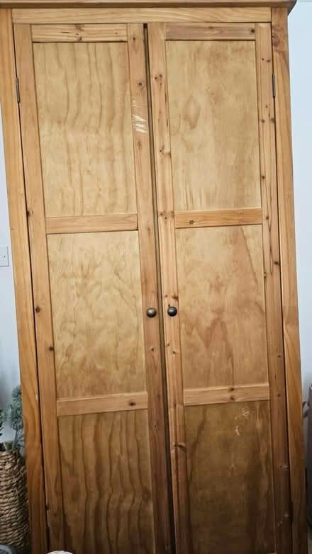 Photo of free Large pine wardrobe (Thrapston) #1