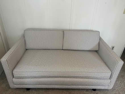 Photo of free Small Striped Couch (North Seattle) #1