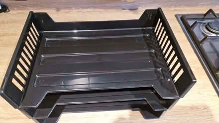 Photo of free A4 plastic filing trays. (Stone Cross BN23) #1