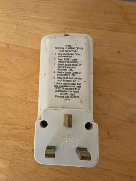 Photo of free RCD power adapter. (West Farleigh ME15) #2