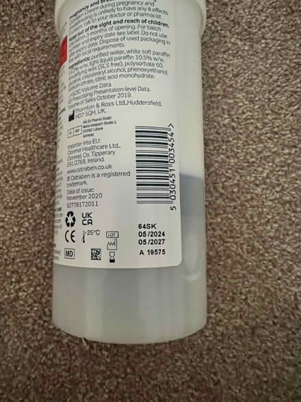 Photo of free Cetraben Cream (Bowburn (DH6)) #2