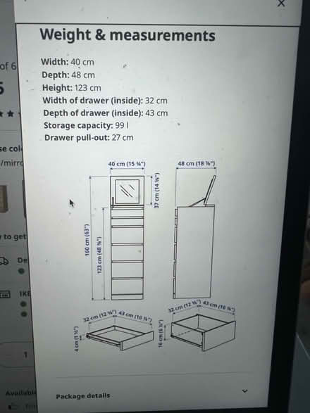 Photo of free Black ikea chest of drawers (Southborough) #2