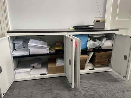 Photo of free 3 Regular Office Cupboard Steel 2 Shelves Lockable (Fitzrovia NW1) #2
