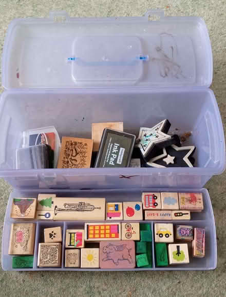 Photo of free Selection of craft stamps and ink pads (Weston) #1